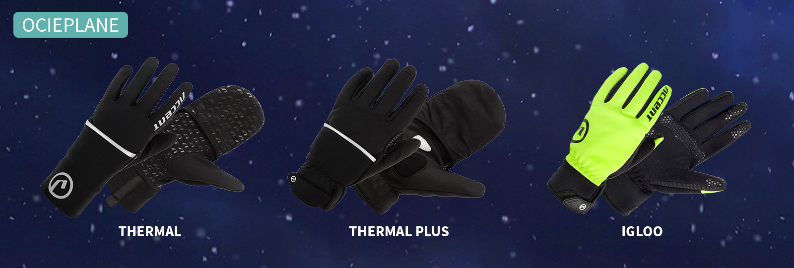 Rękawiczki jesienne i zimowe od Accent-Bikes odzież na zimę termiczna