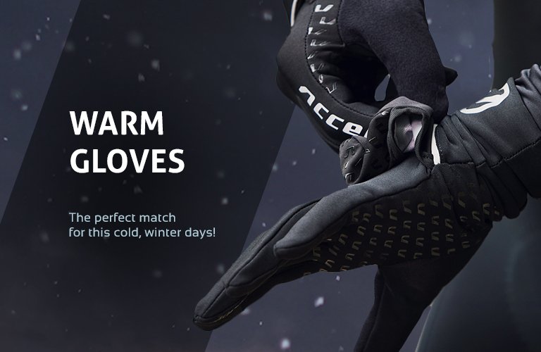 Accent winter gloves